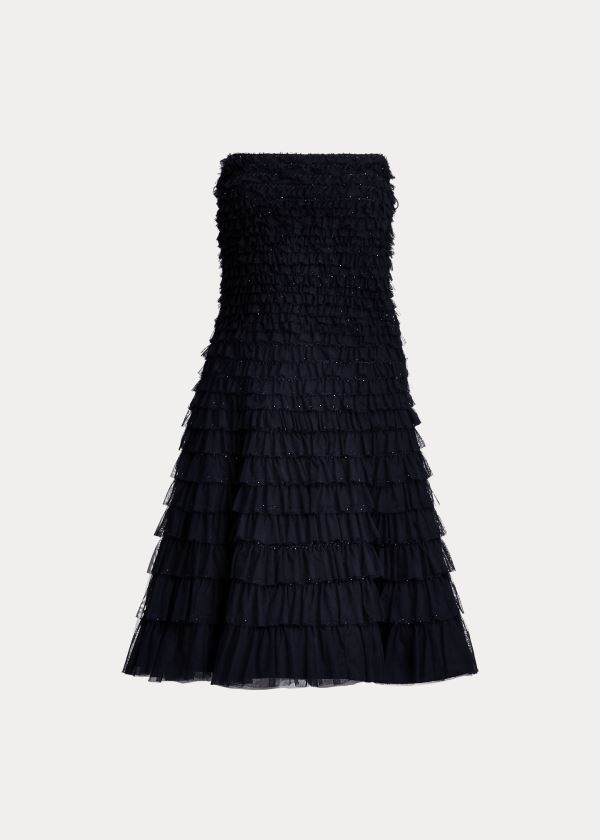 Women's Ralph Lauren Jordynn Sequined Tulle Dresses | 208143UKV